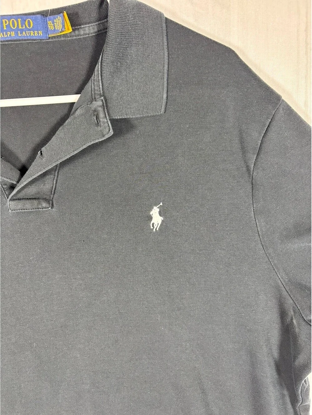 Polo Ralph Lauren Men’s XL Black White Pony Short Sleeve Polo Shirt